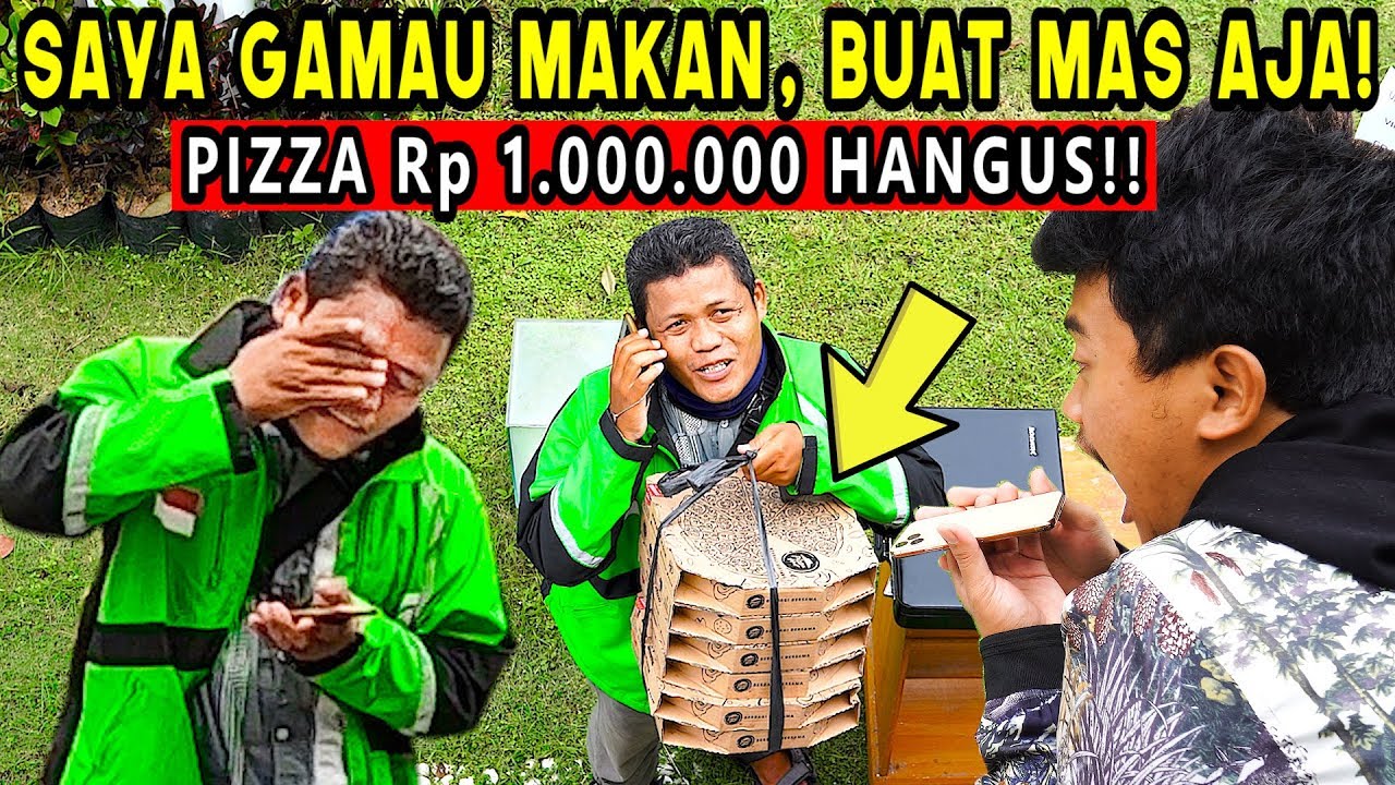 ORDER PIZZA 1.000.000 GW KASIH BAPAKNYA! GOJEK INI NANGIS TERHARU