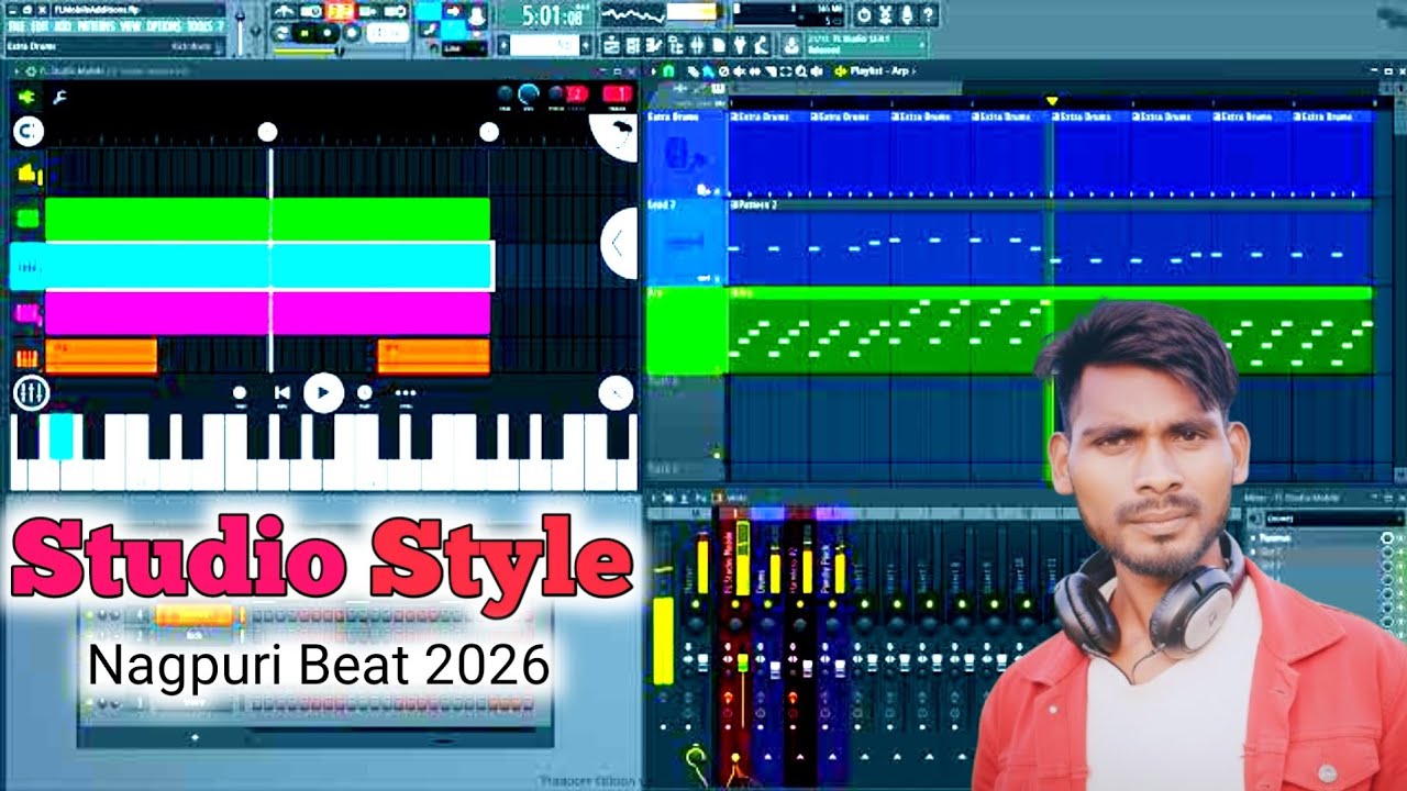 🔰Studio Style Nagpuri Beat 🔰FL Studio Mobile  Flm Siting