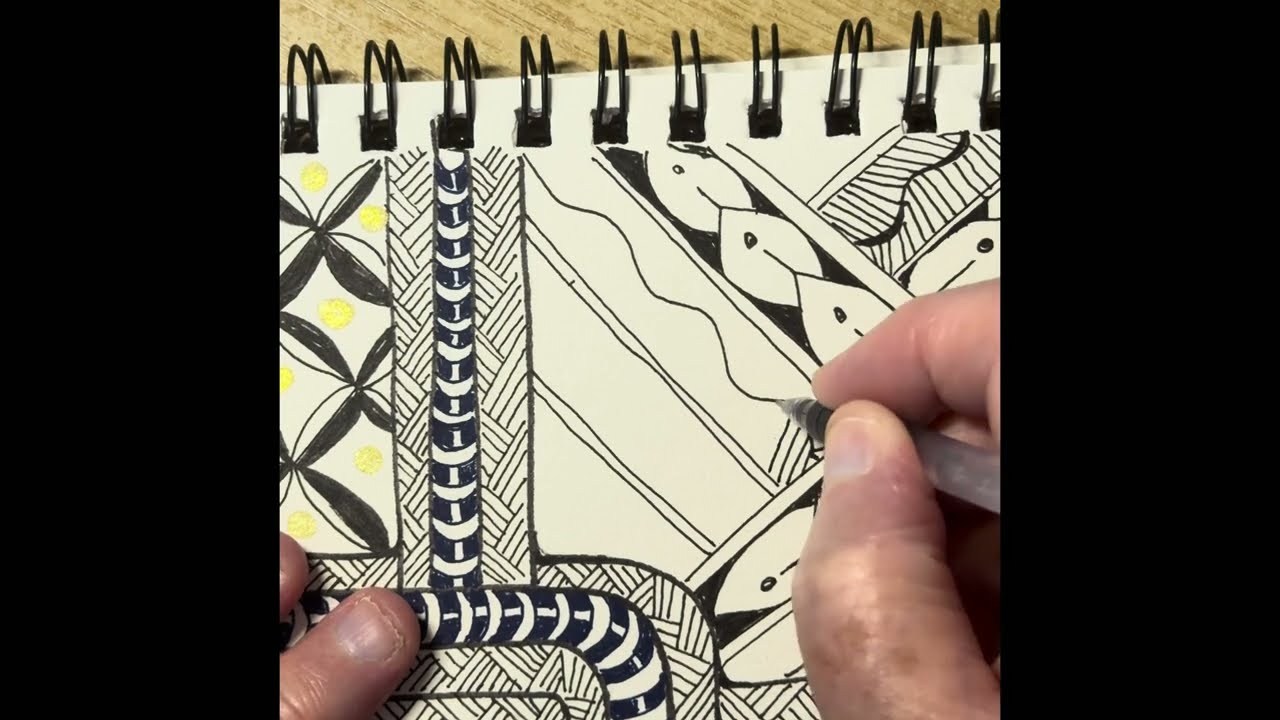 Re upload Mix Zentangle #Barbara Langston CZT very easy please subscribe.
