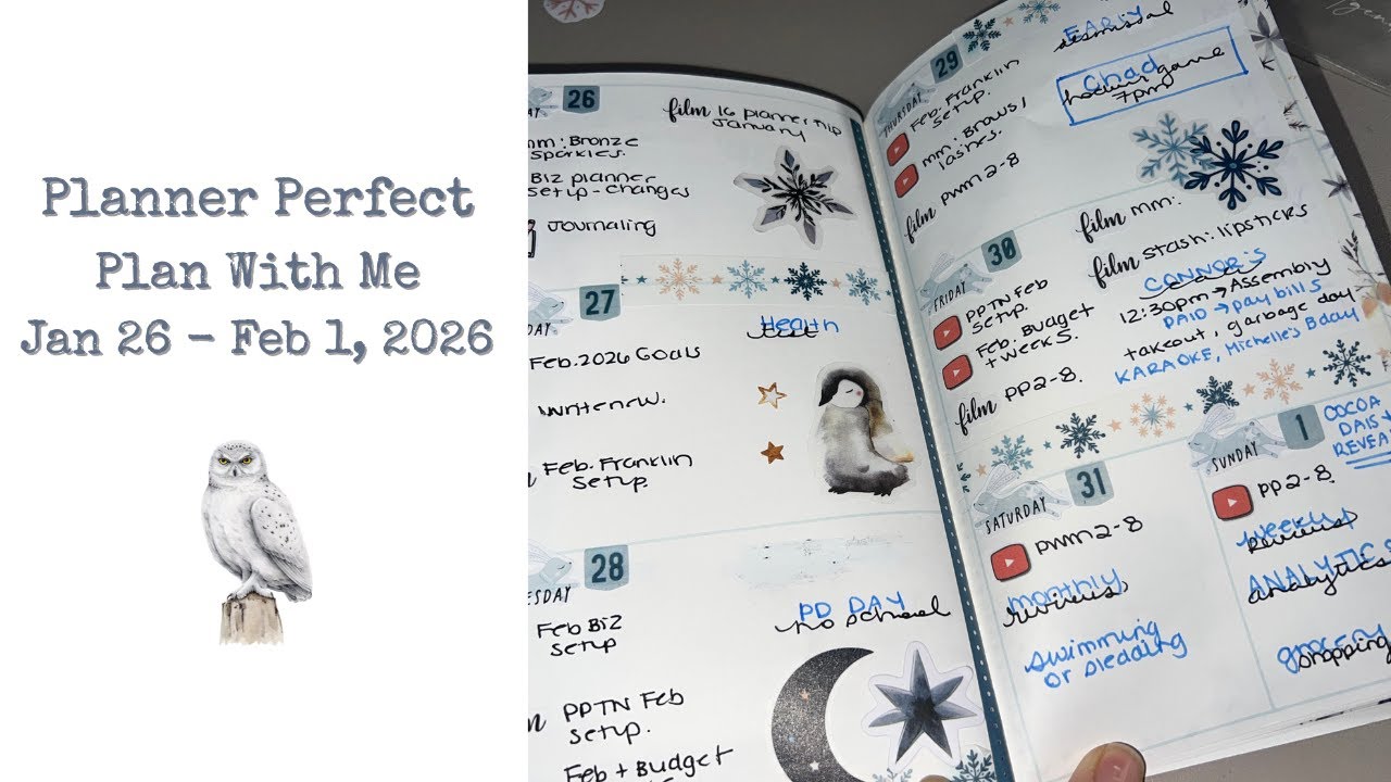 Planner Perfect || Plan With Me || Jan26-Feb 1, 2026 || Isla Wide || Last Week of January!