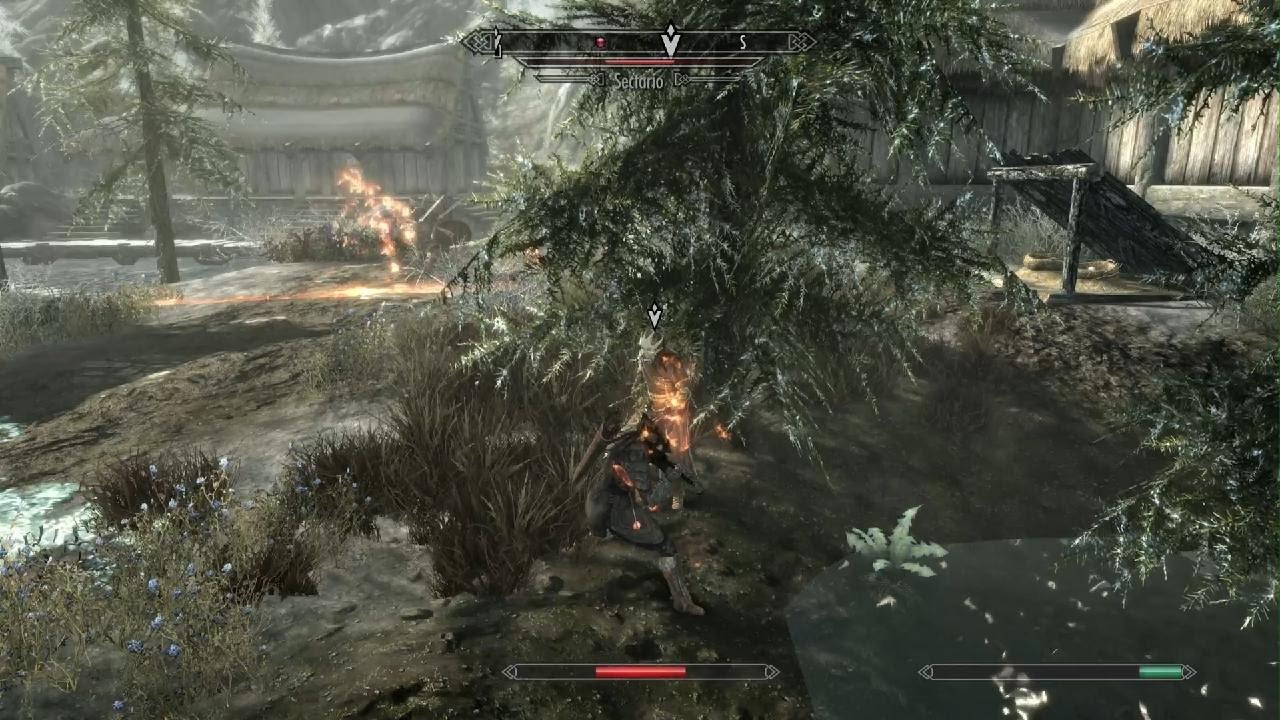 Skyrim Permadeath IV 9. Ustengrav. Aparece un dragón