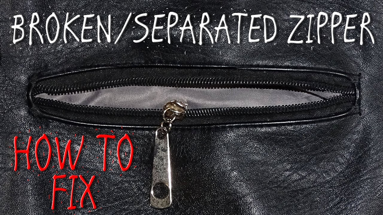 HOW TO FIX SEPARATED/BROKEN ZIPPER WITH PLASTIC TEETH