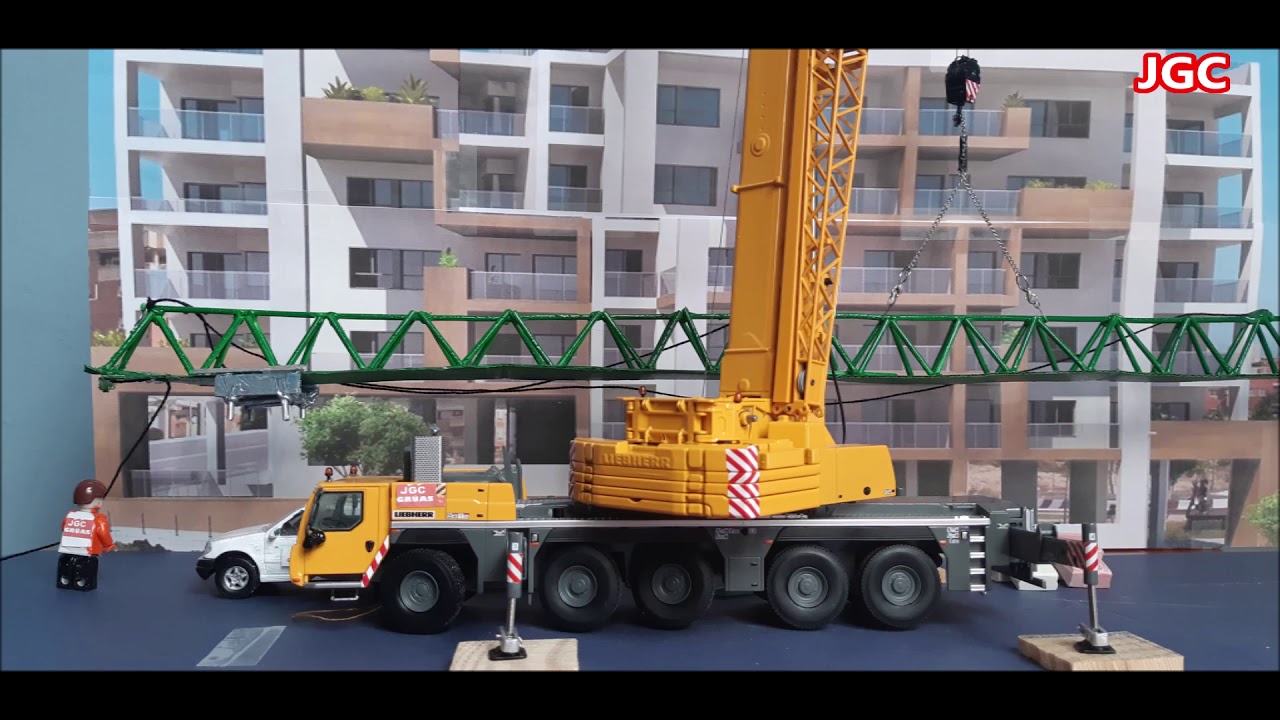 JASO J52NS Desmontaje con LIEBHERR LTM 1250 5.1 Diorama 1:50