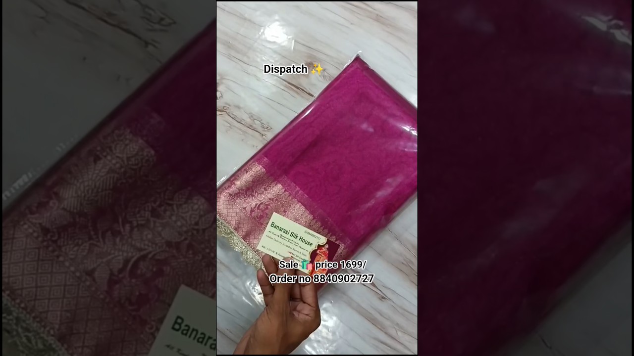 Dispatch 🎁 || most tissue silk saree with price || Banarasi saree #available #saree
