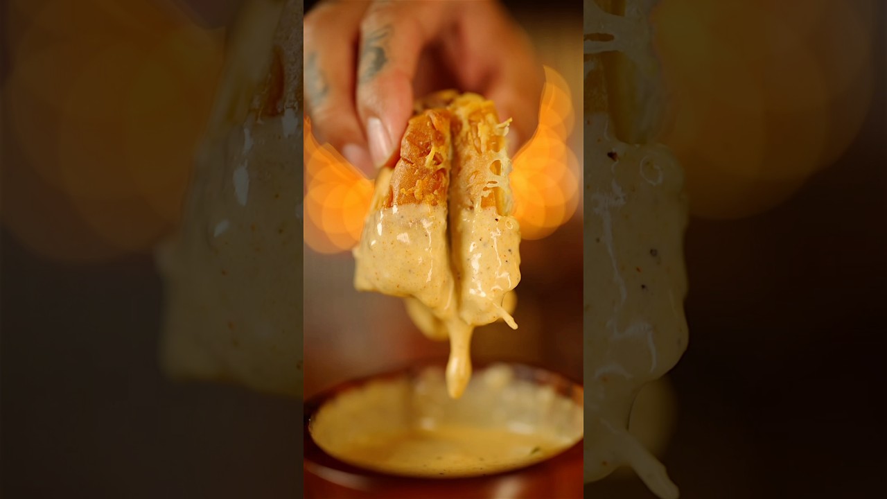 Meaty Cheesy Garlic Bread w/ Cajun Alfredo Sauce #recipeideas #gamedayfood #garlicbread #viralrecipe
