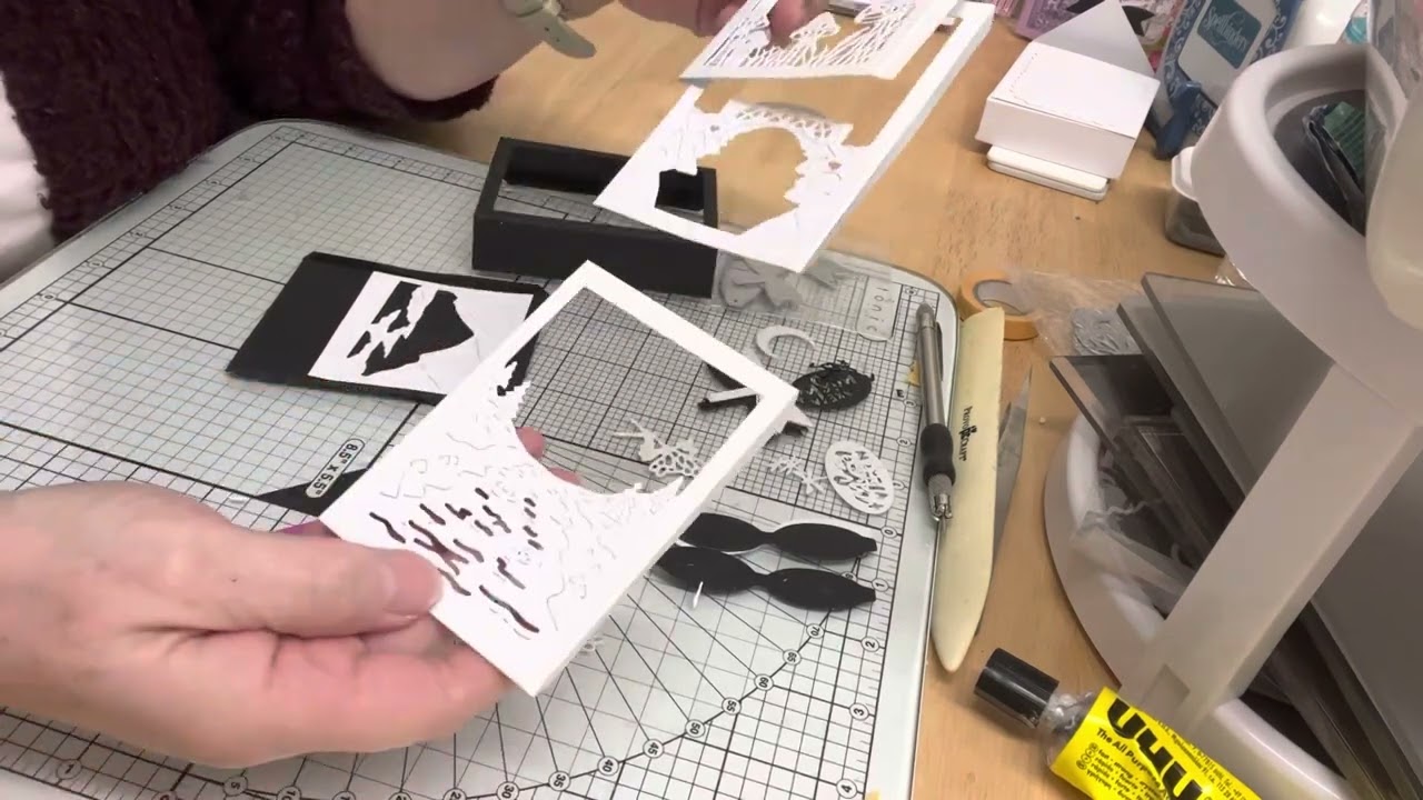 How to assemble the moonstone shadow box die