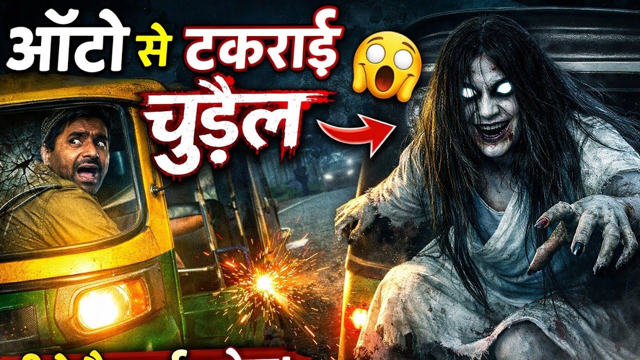 सड़क पर खड़ी थी चुड़ैल… ऑटो वाले ने मार दी टक्कर! 😱#horrorstories 