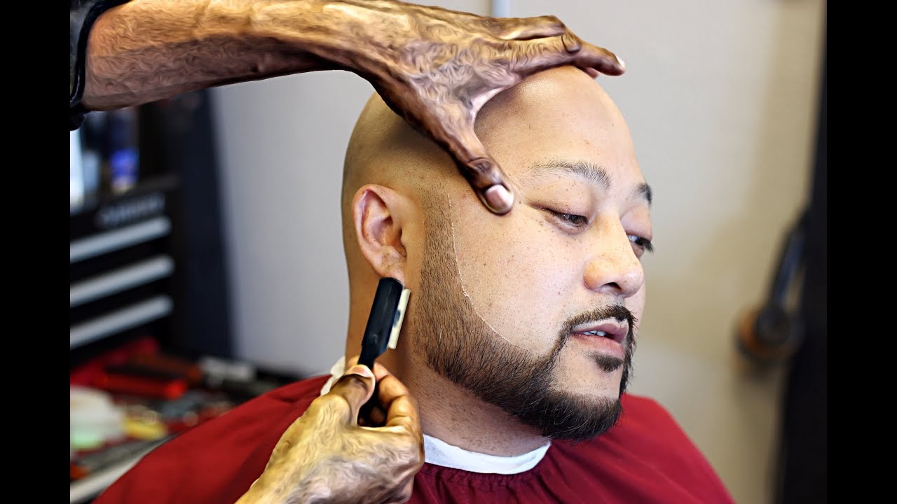 HOW TO RAZOR LINE, TRIM and FADE BEARD HD