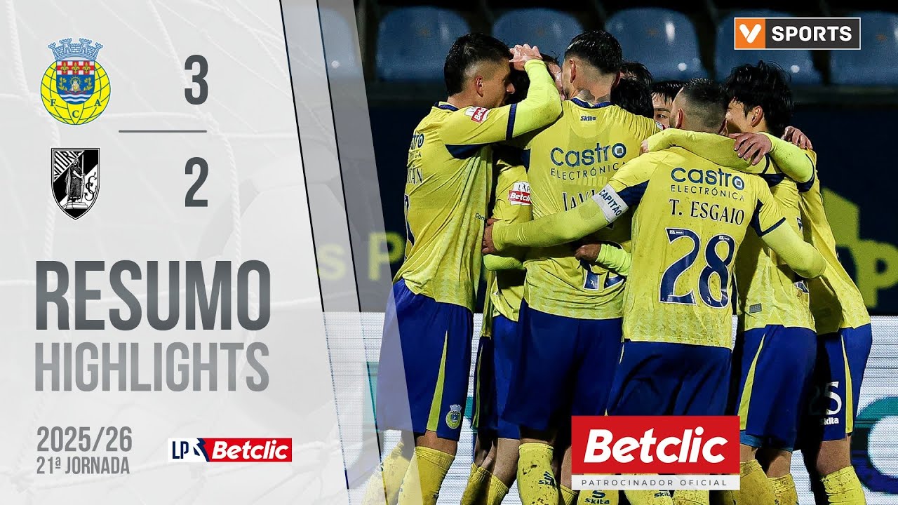 Resumo: Arouca 3-2 Vitória SC (Liga 25/26 #21)