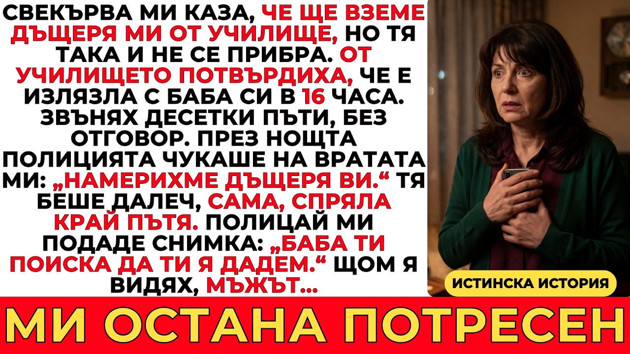 СВЕКЪРВА МИ ИЗЧЕЗНА С ДЪЩЕРЯ МИ — ДОКАТО ПОЛИЦИЯТА НЕ ДОНЕСЕ ИСТИНАТА