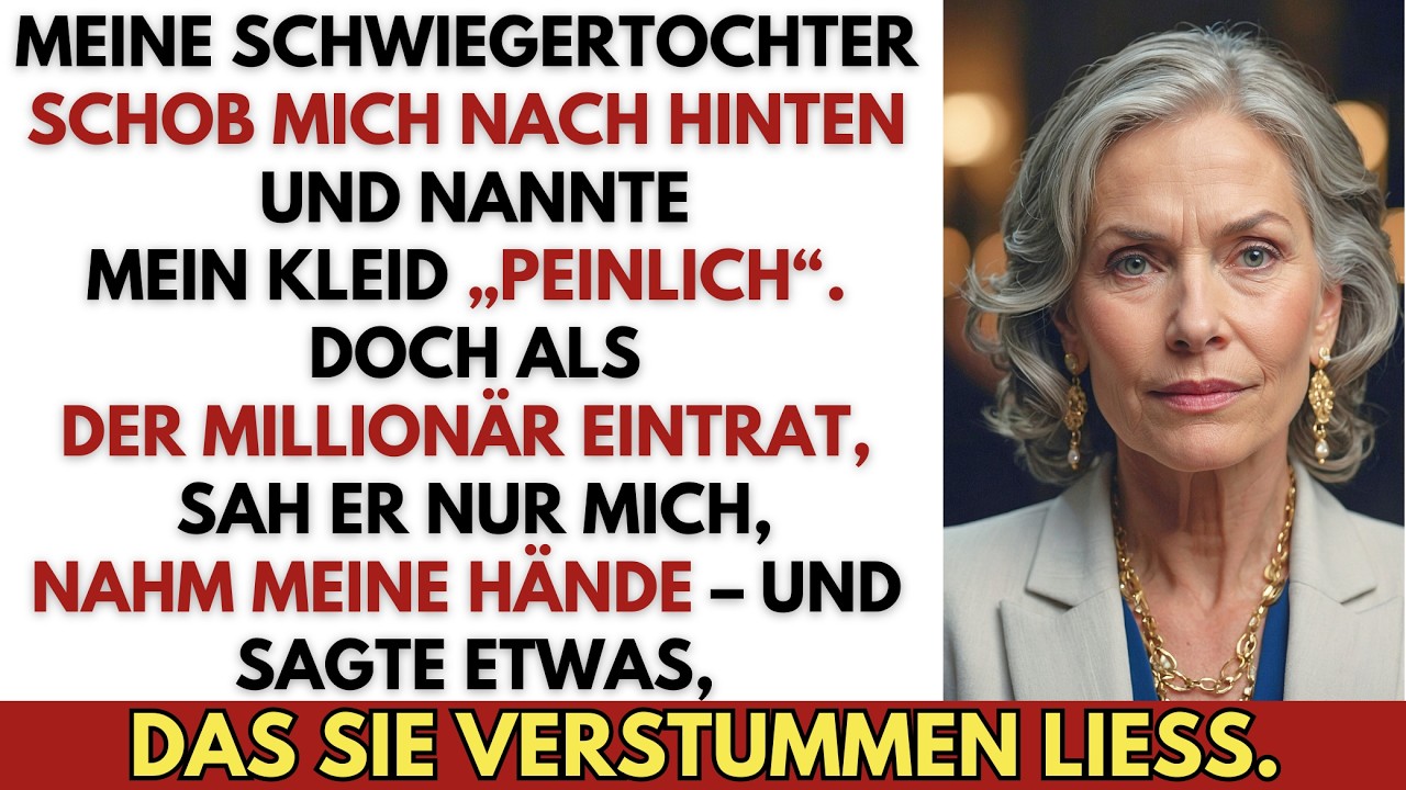 „Geh nach hinten“, sagte meine Schwiegertochter – bis der Millionär direkt zu mir kam.