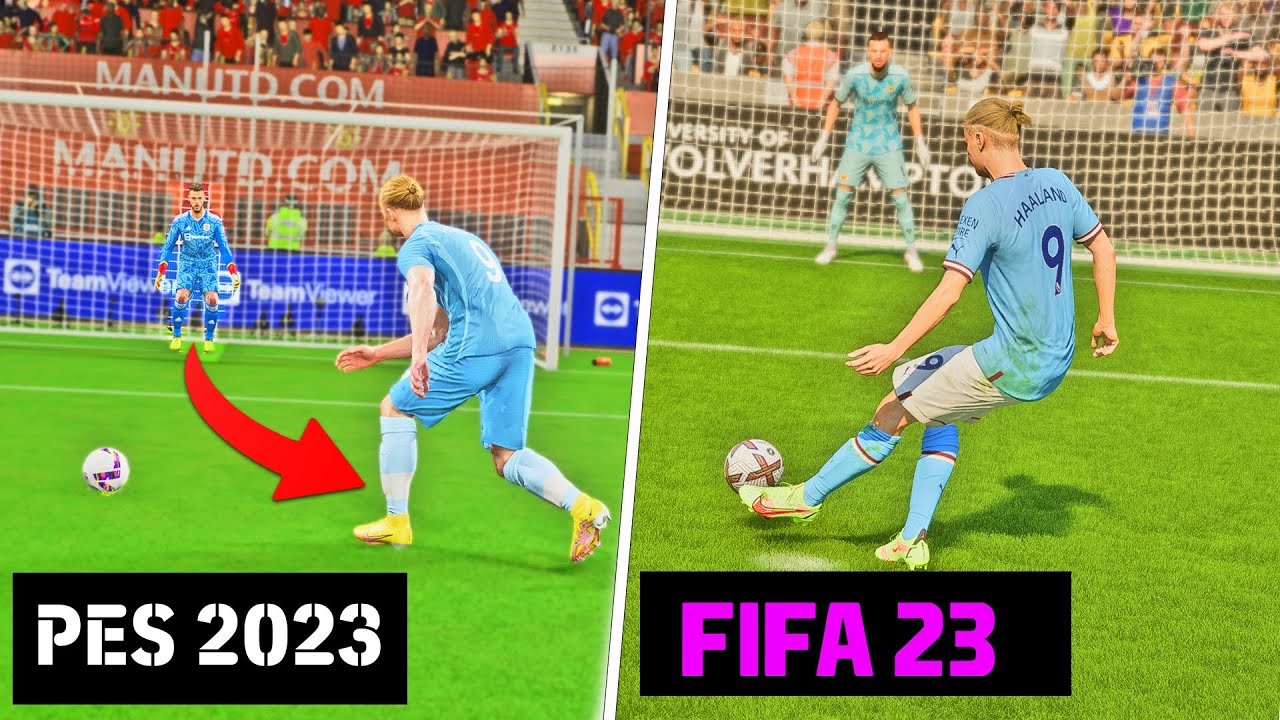 FIFA 23 vs eFootball 2023 - Signature Penalty Styles✅🔥Haaland, Ronaldo, Messi, Mbappe | Fujimarupes