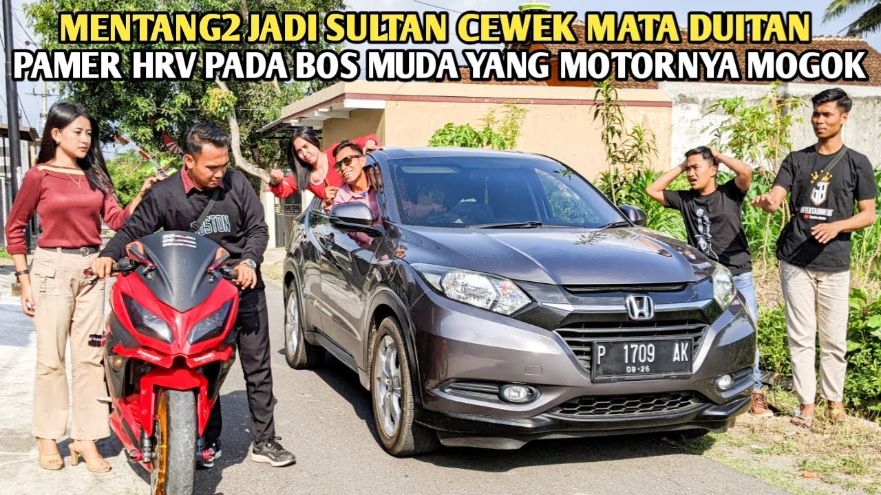 MENTANG2 JADI SULTAN CEWEK MATA DUITAN PAMER HRV PADA BOS MUDA YANG MOTORNYA MOGOK PADAHAL DIA...
