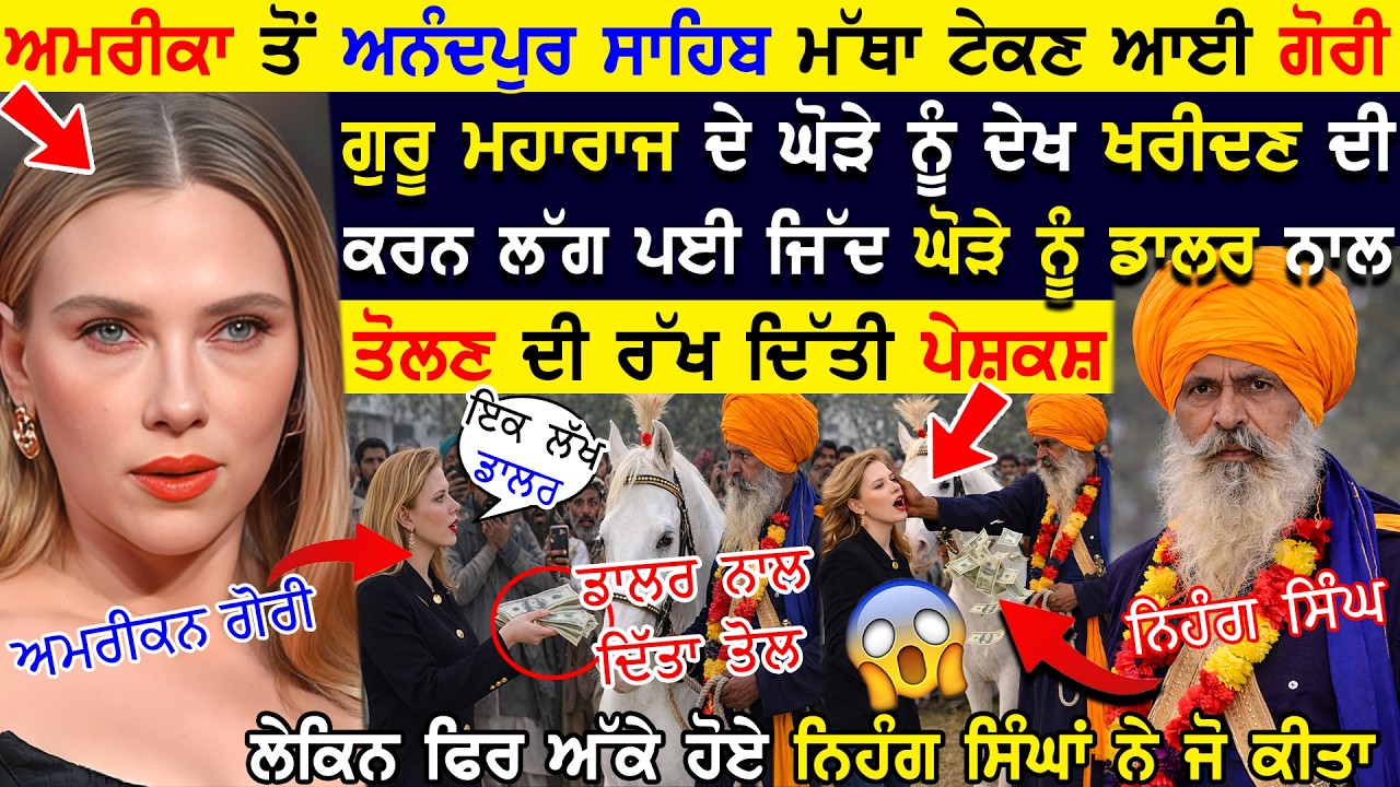 America ਤੋਂ Anandpur Sahib ਮੱਥਾ ਟੇਕਣ ਆਈ ਗੋਰੀ ਗੁਰੂ ਦੇ ਘੋੜੇ ਨੂੰ ਖਰੀਦਣ ਦੀ ਕਰਨ ਲੱਗੀ ਜਿੱਦ ਫਿਰ ਜੋ ਹੋਇਆ !