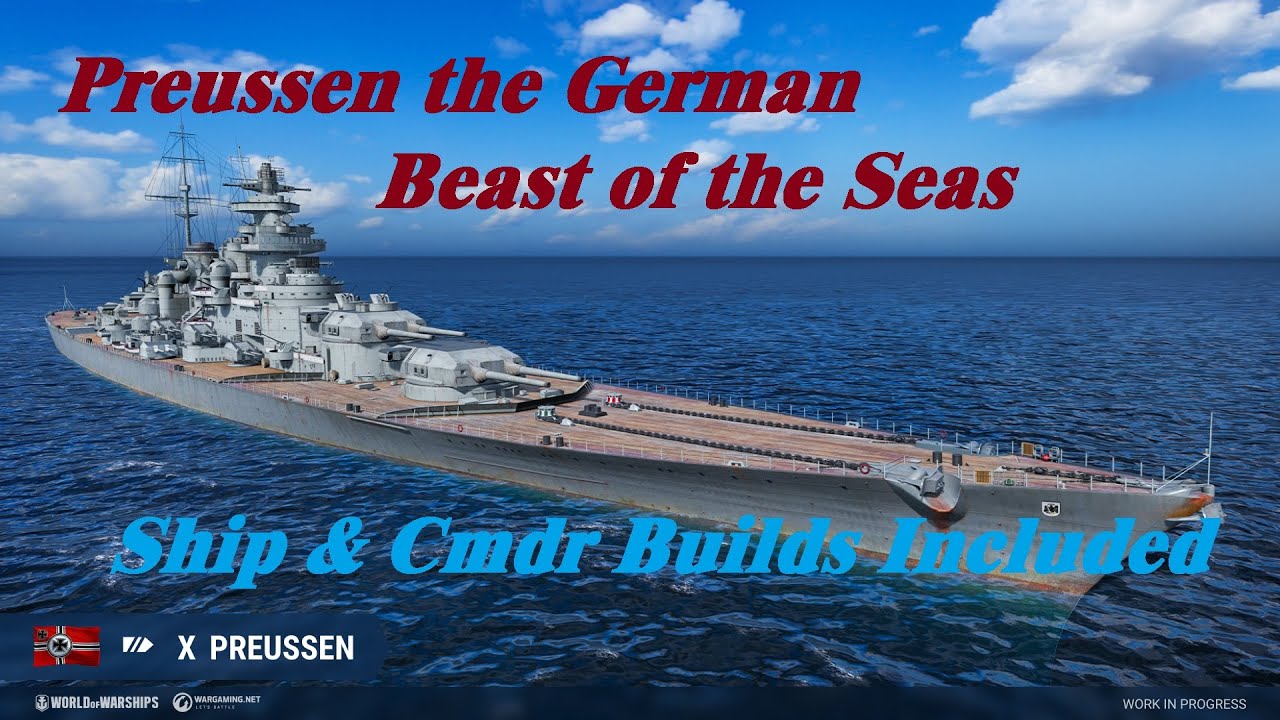World of Warships PREUSSEN Build to Tank !!
