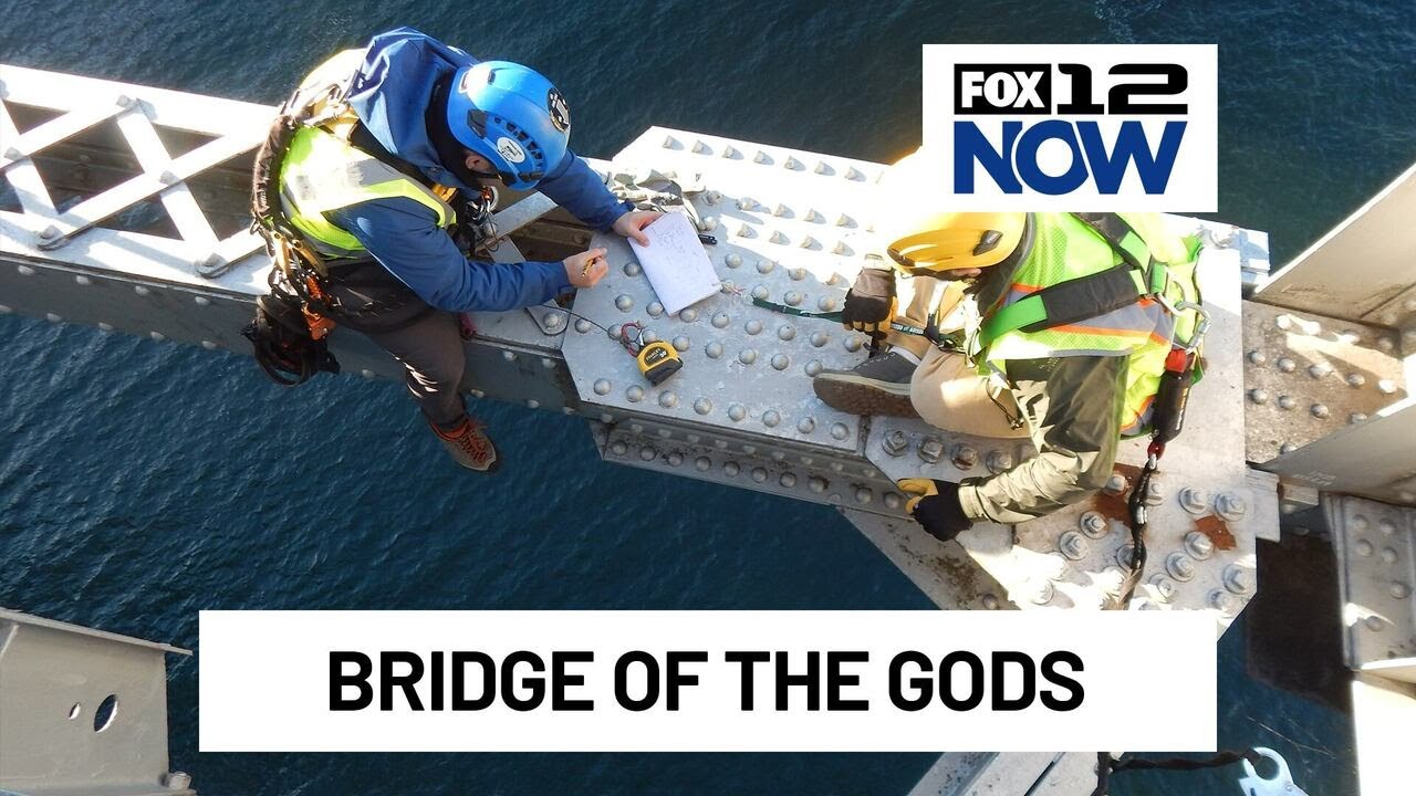 Studying current conditions of Bridge of the Gods at 100 years