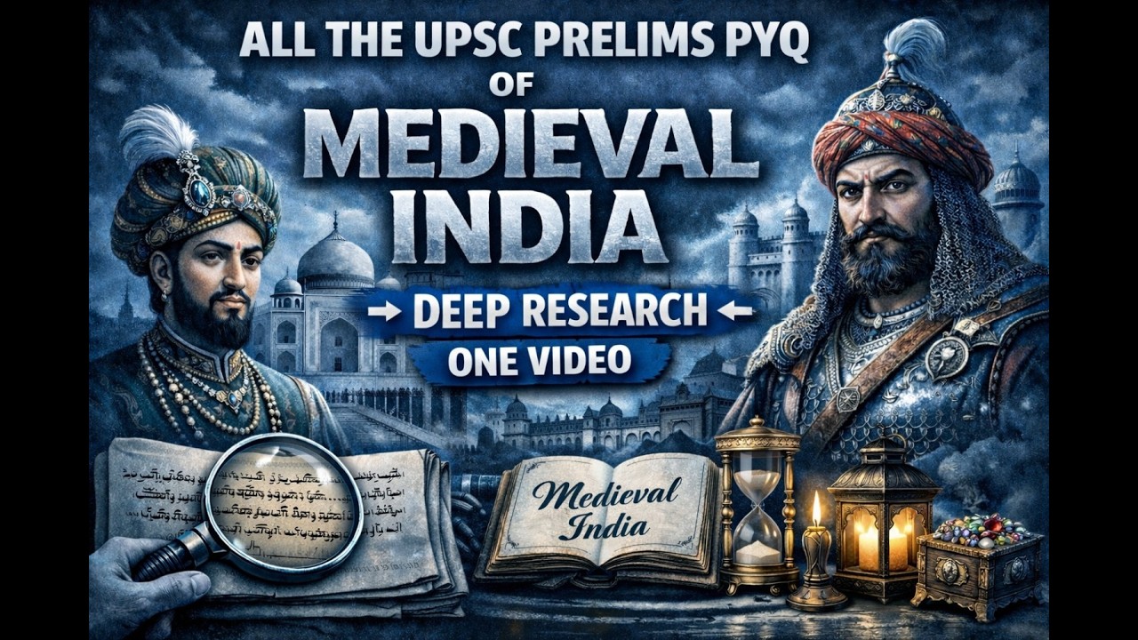ALL UPSC PRELIMS PYQs of MEDIEVAL INDIA | Deep Research | One Video Masterclass