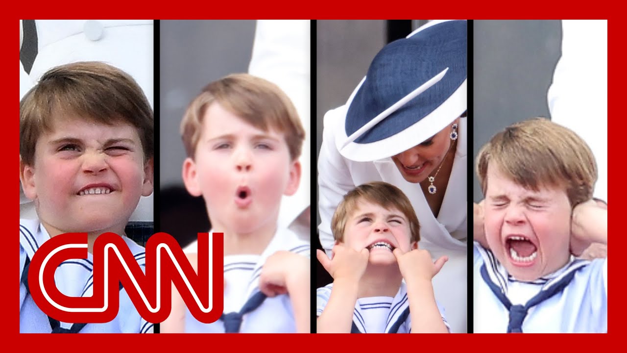 See Prince Louis' reactions to royal flypast at Queen's jubilee