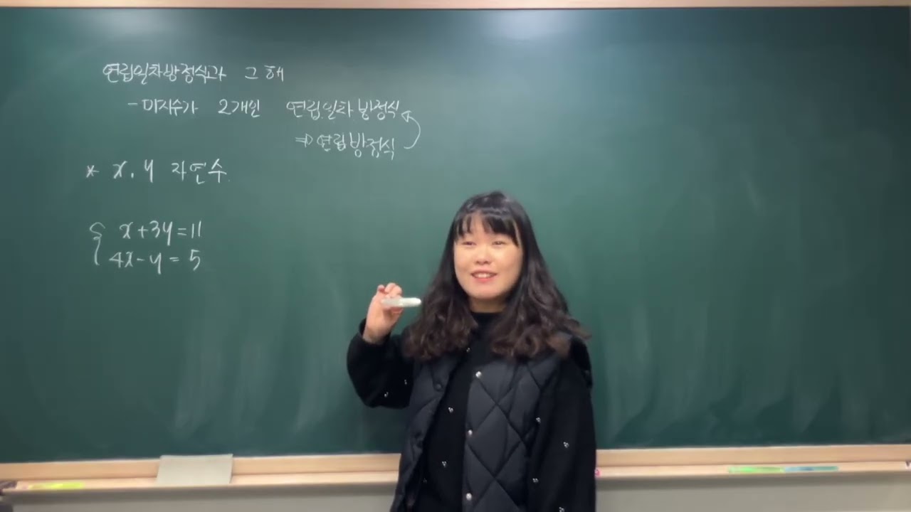 연립일차방정식과 그 해. 미지수가 2개인 연립일차방정식