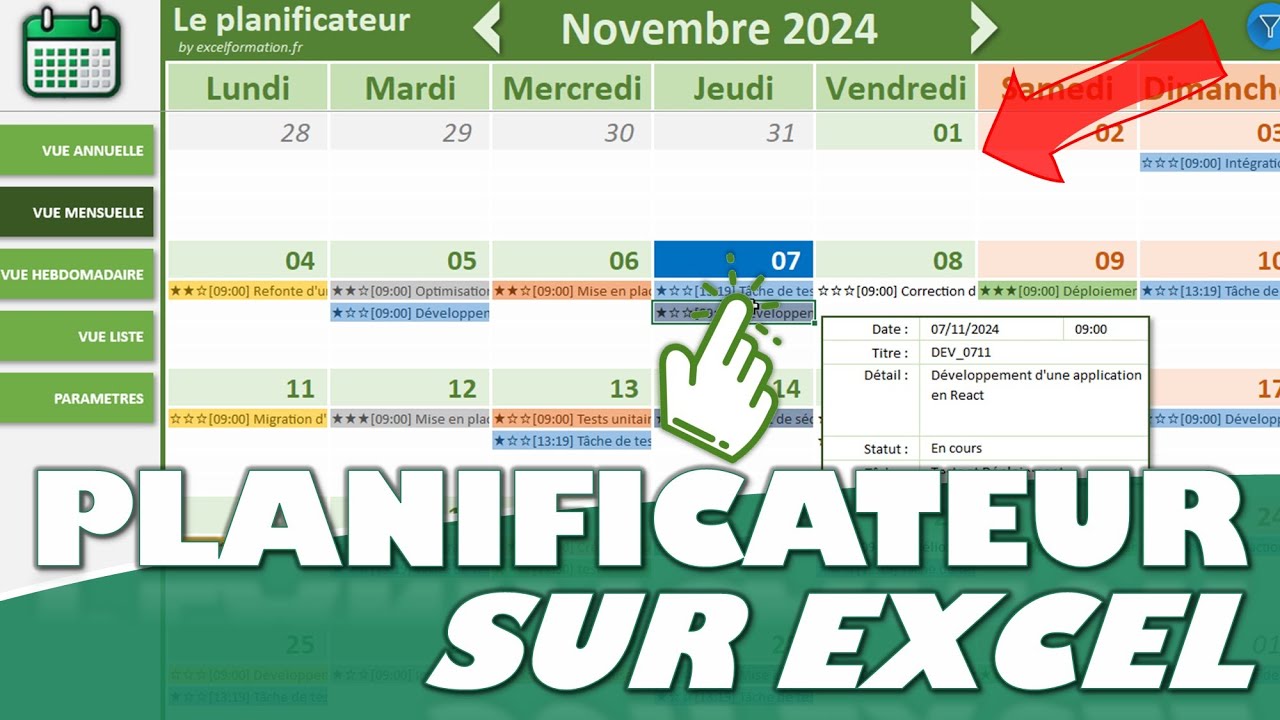 D&eacute;couvrez comment planifier facilement vos t&acirc;ches et vos journ&eacute;es sur Excel !