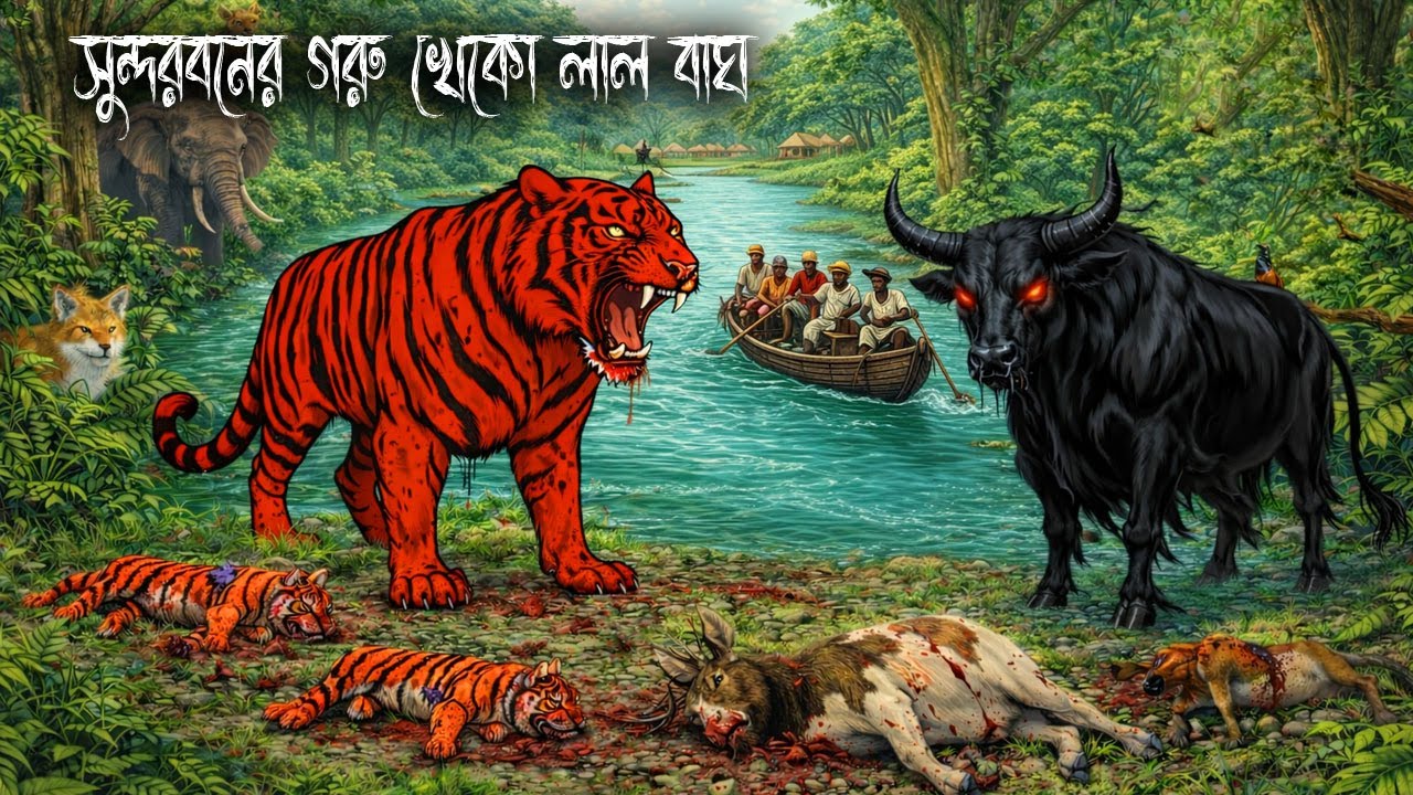 সুন্দরবনে গো ভূত ও লাল বাঘ | Sundarban Cartoon | Bhuter Cartoon | Notun Bangla Golpo