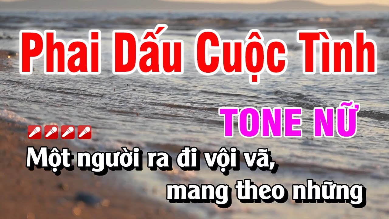 Karaoke Phai Dấu Cuộc Tình Tone Nữ Dễ Hát | Hoàng Luân