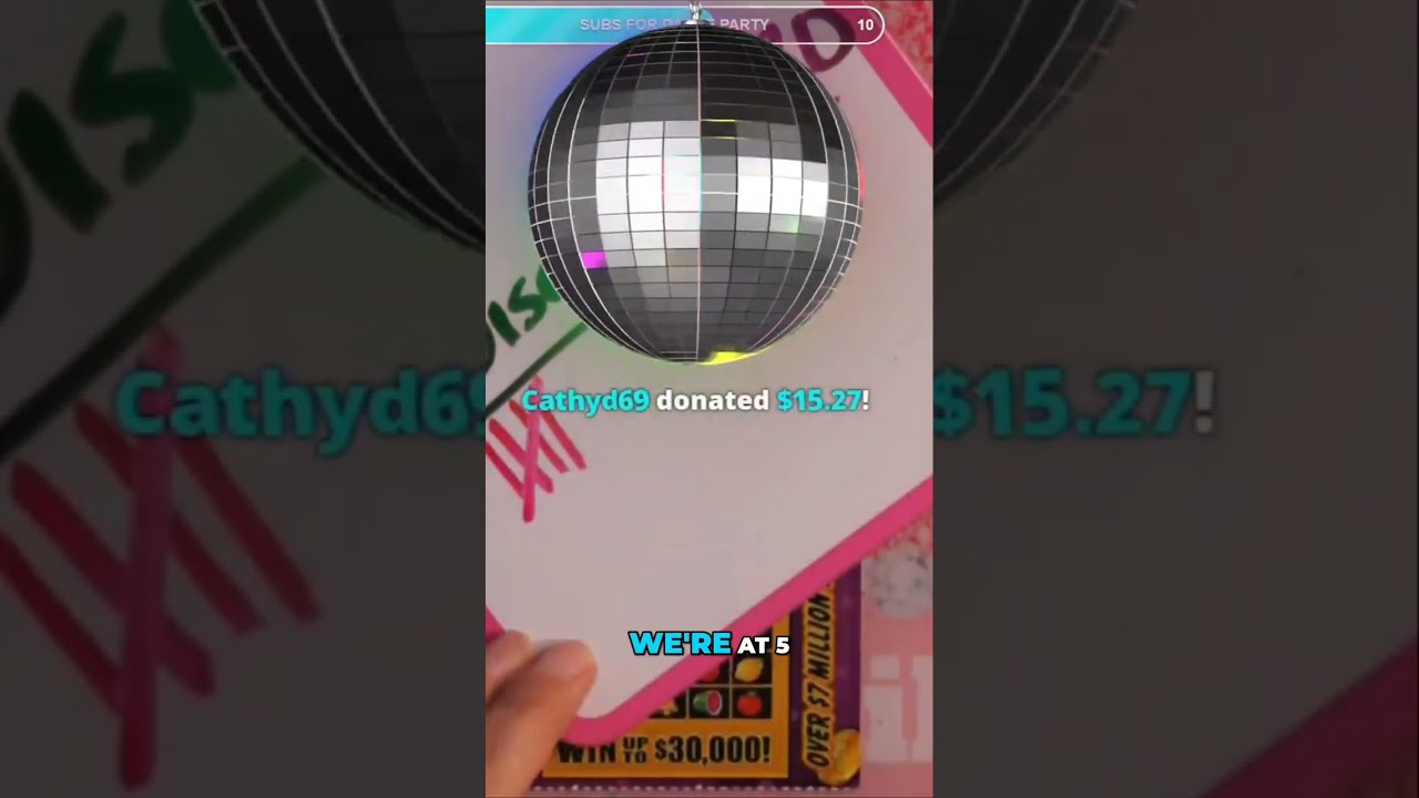 Watch Me Scratch LIVE to unlock Disco Ball Dance Party! #scratchers #lucky #scratchin