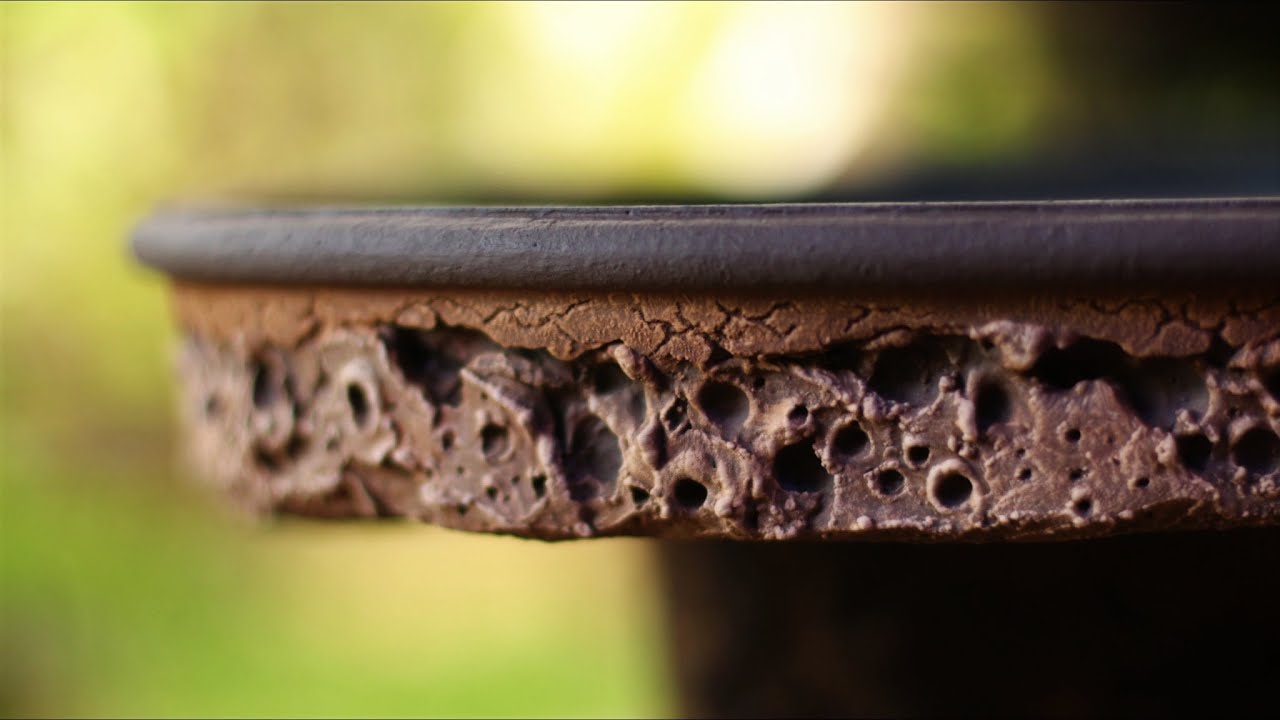 Como fazer um vaso de cimento com textura sofisticada para Bonsai (série Relief) vídeo 57