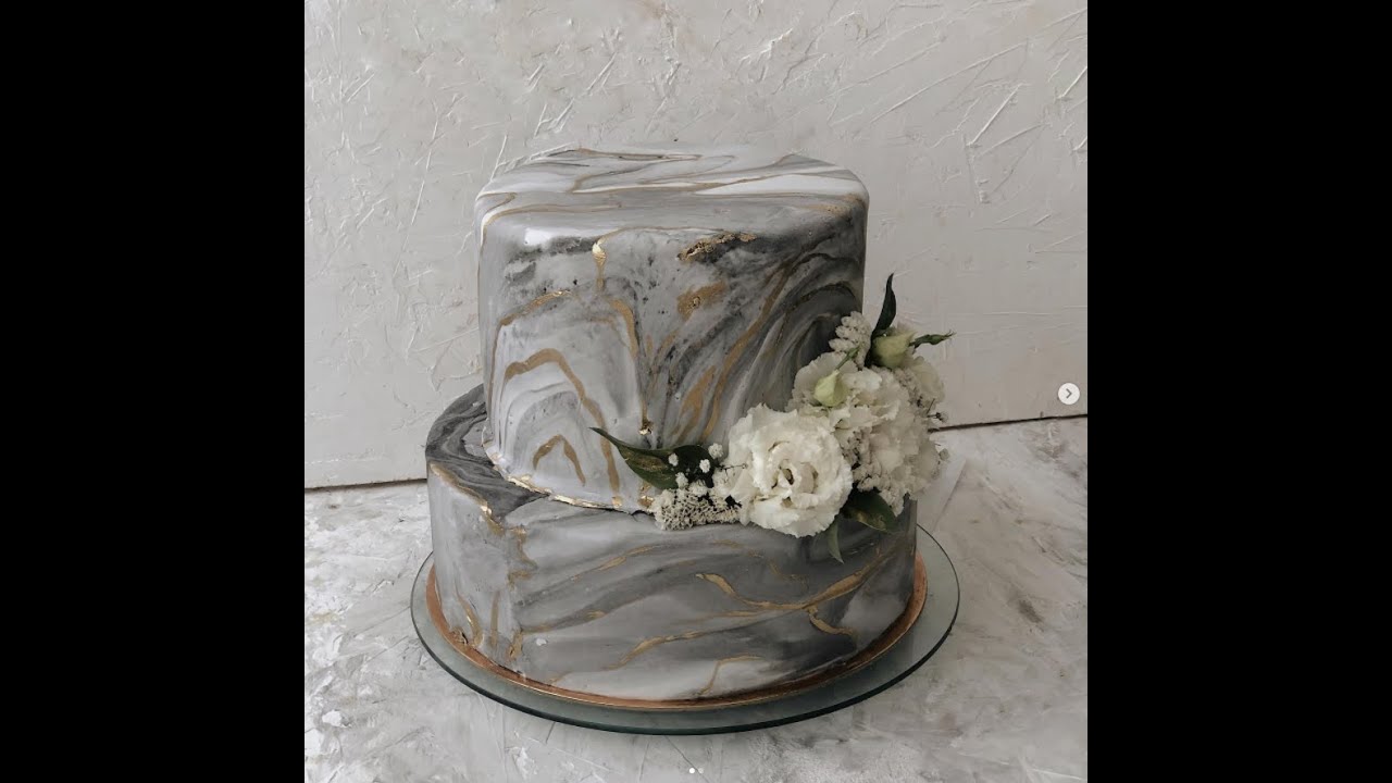 Учимся делать МРАМОРНУЮ МАСТИКУ от Адель @adel_cake_studio