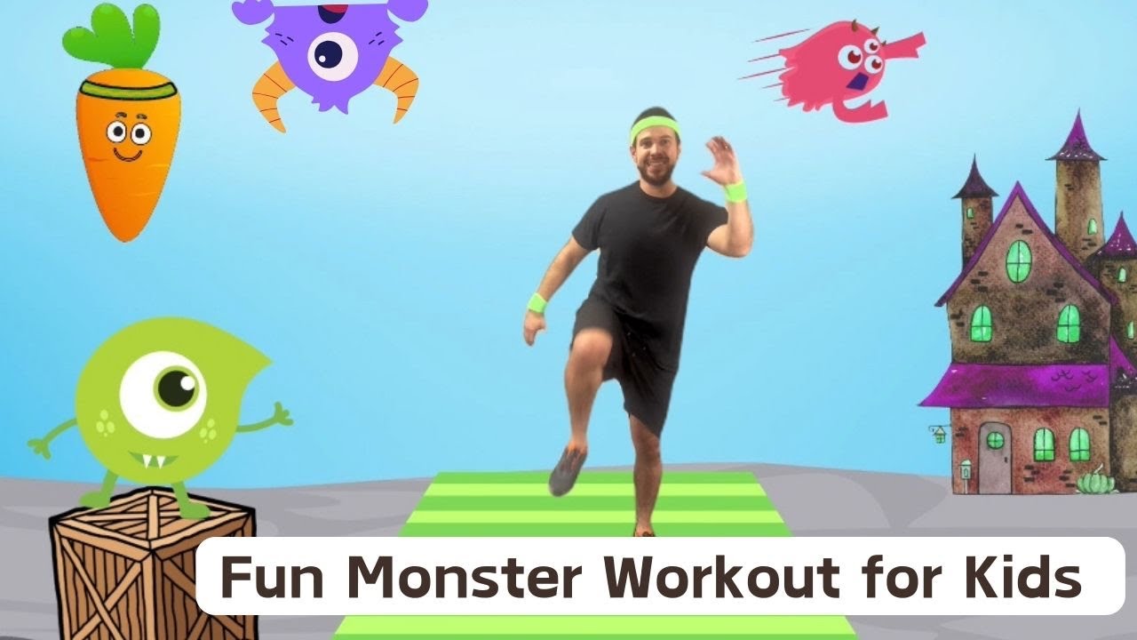 Fun Monster Workout For Kids - With Coach Carrot Fitness