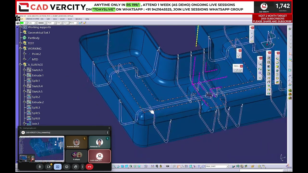 Close Volume with Master Section In Surfacing | Day 3 | CATIA | OEM MNC Method