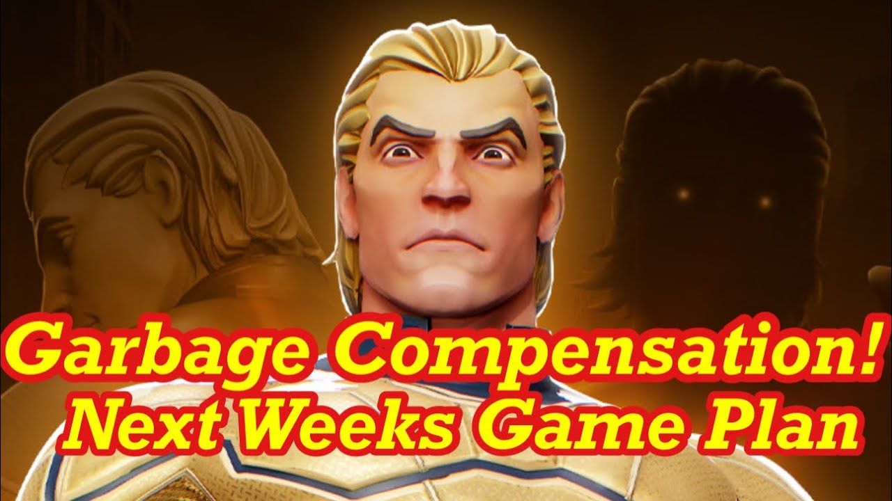 GARBAGE COMPENSATION | GAME PLAN FOR NEXT WEEK! DON'T LEVEL TOONS JUST YET | Marvel Strike Force MSF