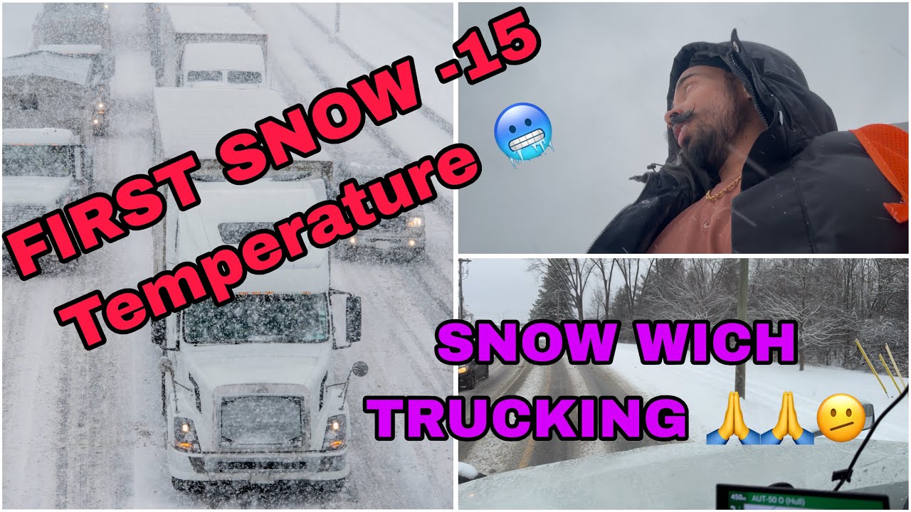 First Snow Drive In a Big Rig  ❄️ PERMANENTLY MOVE IN TRUCK 🛻 -15 Temperature