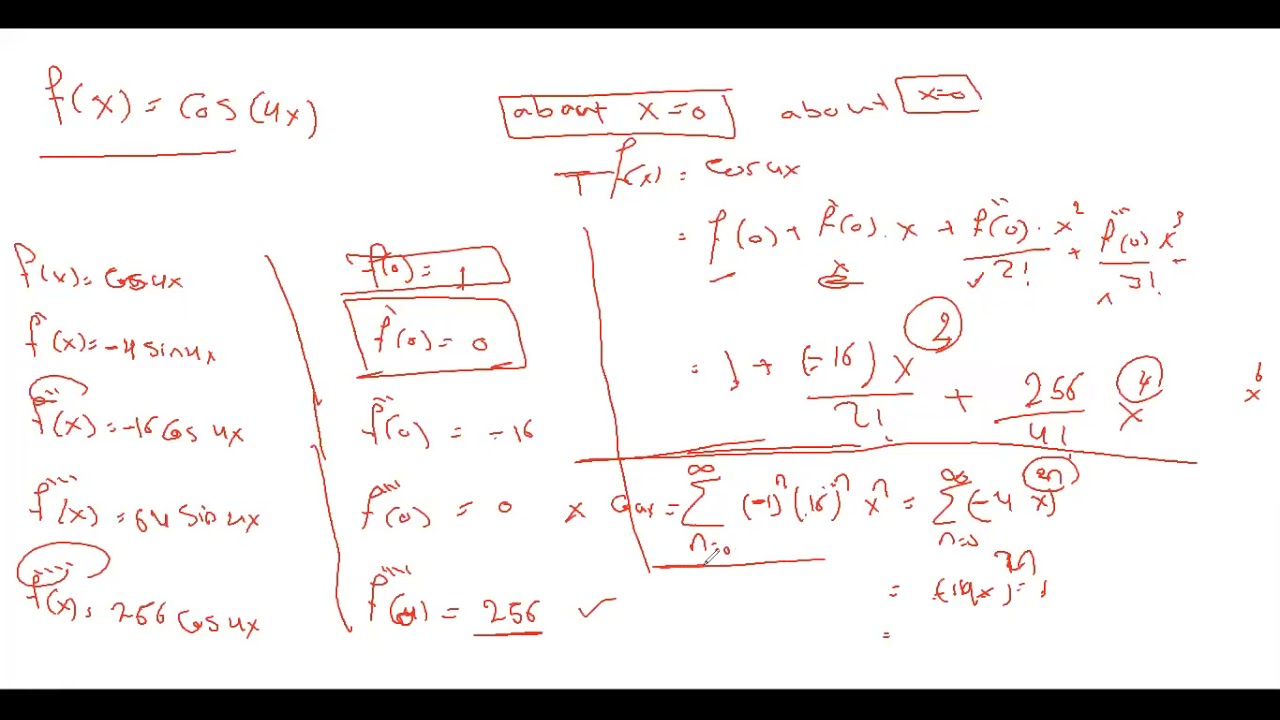 Taylor and Maclaurin Series  متسلسلات ماكلورين و تايلور