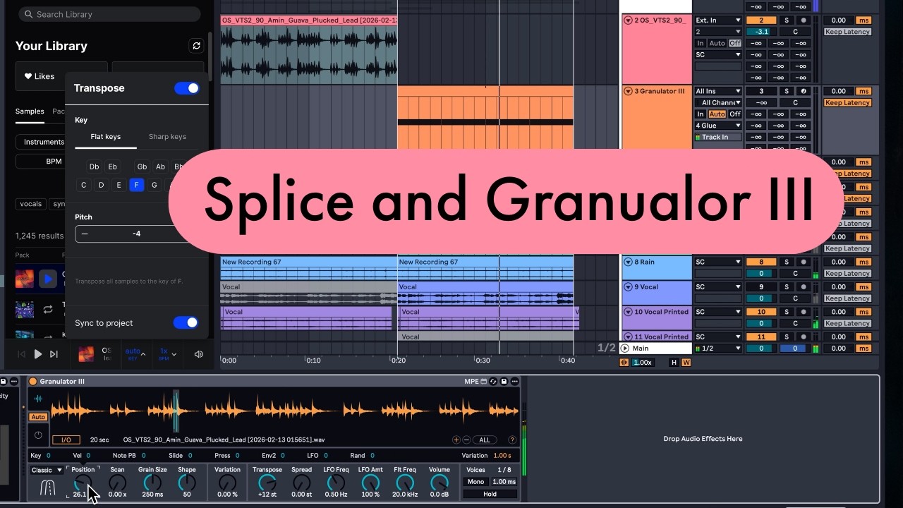 Ableton Live Tips: Splice and Granulator III