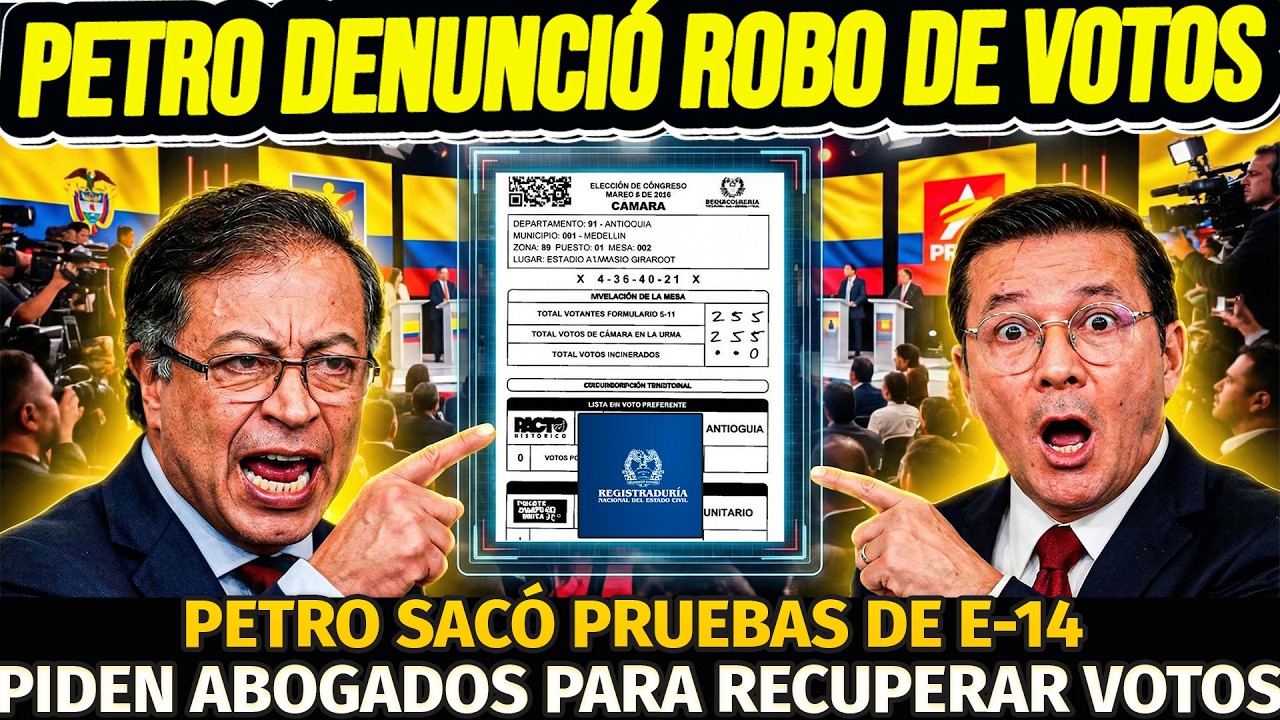 ALERTA: PETRO ESTALLÓ Y SACÓ PRUEBAS DE PÉRDIDA DE CURULES AL CONGRESO Y DE MILES DE VOTOS MILES E14