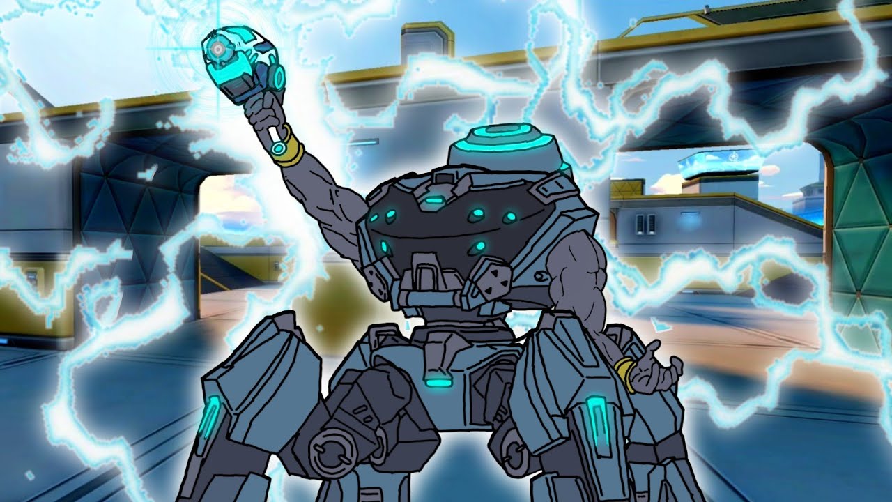 Le doy a ARACHNOS la mejor arma del juego, video divertido de Mech Arena.