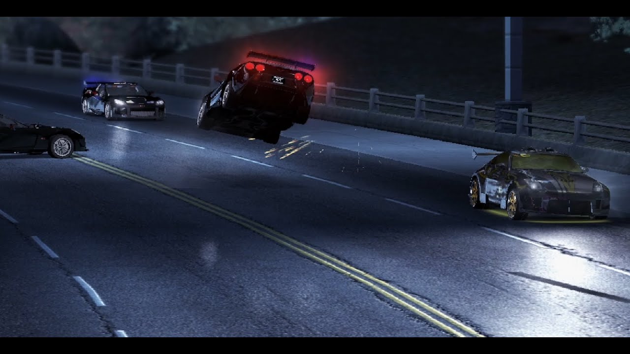 NFS Carbon Battle Royale mod up to dated using a tuner tier 3 car in hardest race with extreme cops
