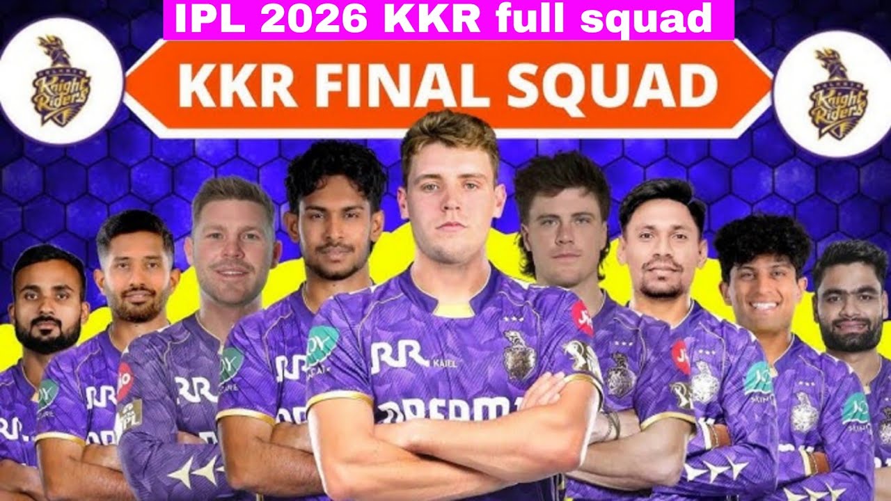 IPL 2026 : Kolkata Knight Riders Full Final Squad | KKR Team 2026 Players List | KKR 2026 Squad🔥