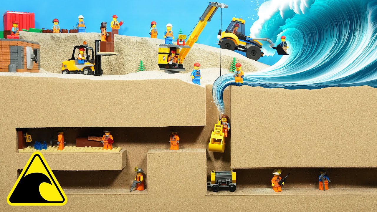 LEGO Diamond Mine Flood | Dam Breach Experiment