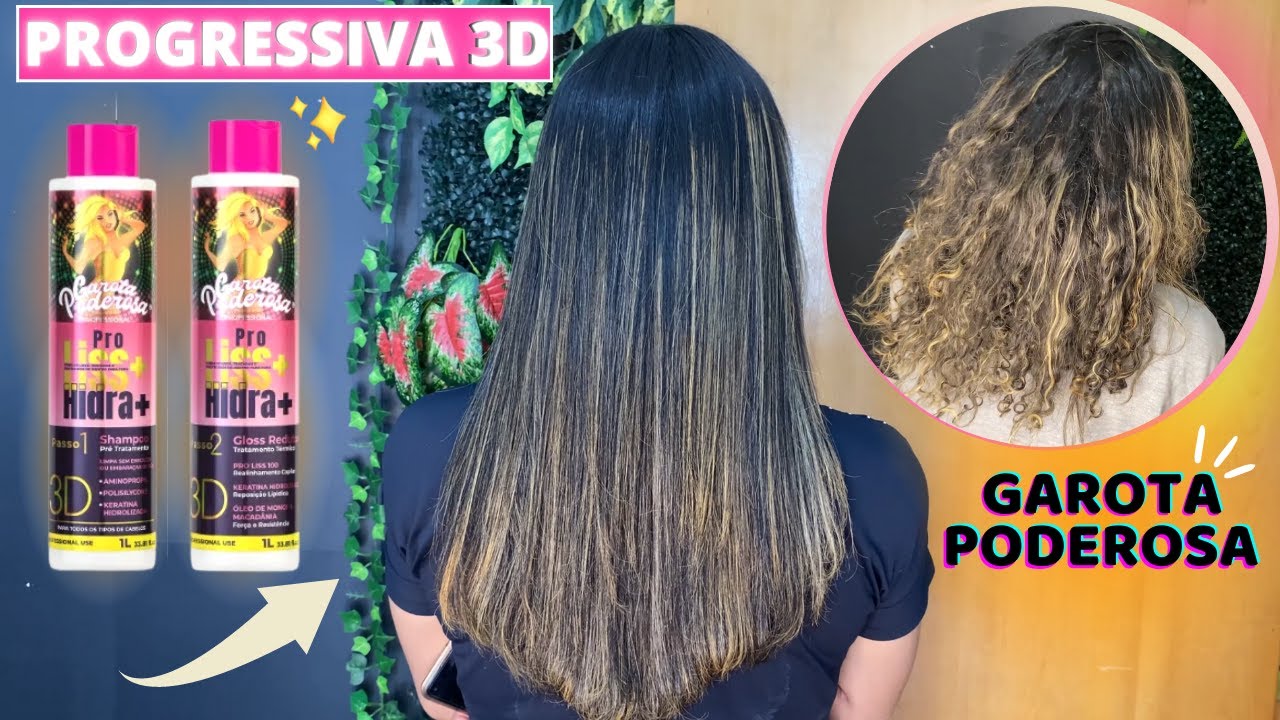 PROGRESSIVA SEM FORMOL 3D - GAROTA PODEROSA (Não arde; Liso garantido e Brilho espelhado😍
