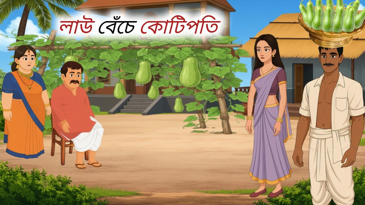 লাউ বেঁচে কোটিপতি l Bengali Moral Stories Cartoon l Bangla Golpo l Thakumar Jhuli l New Cartoon  
