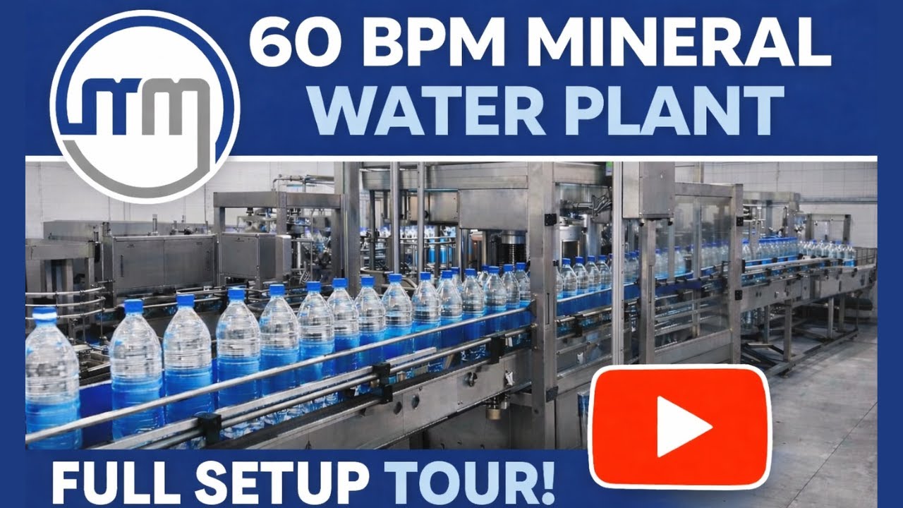 Complete Setup of Fully Automatic 60 BPM Mineral Water Plant | Bottle to Packing