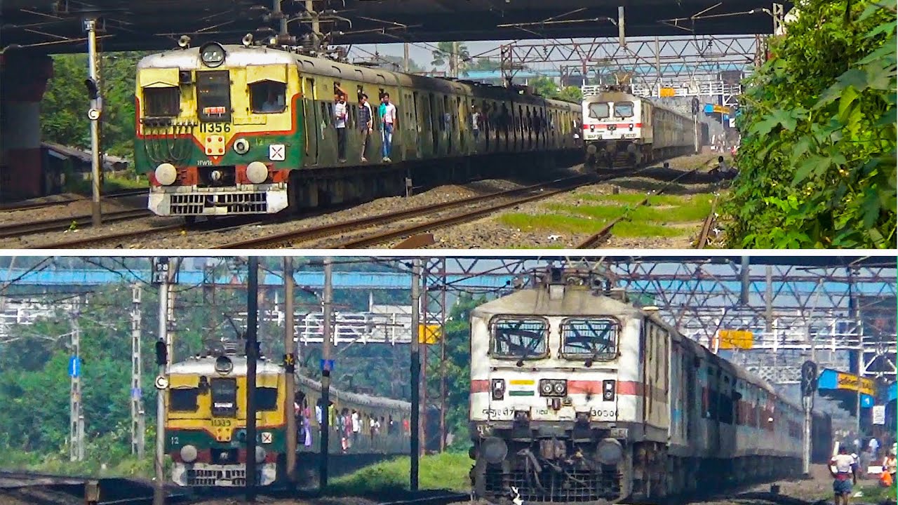 EMU Local Train made parallel run with Myurakshi FP but next EMU crossed with Viswabharati FP