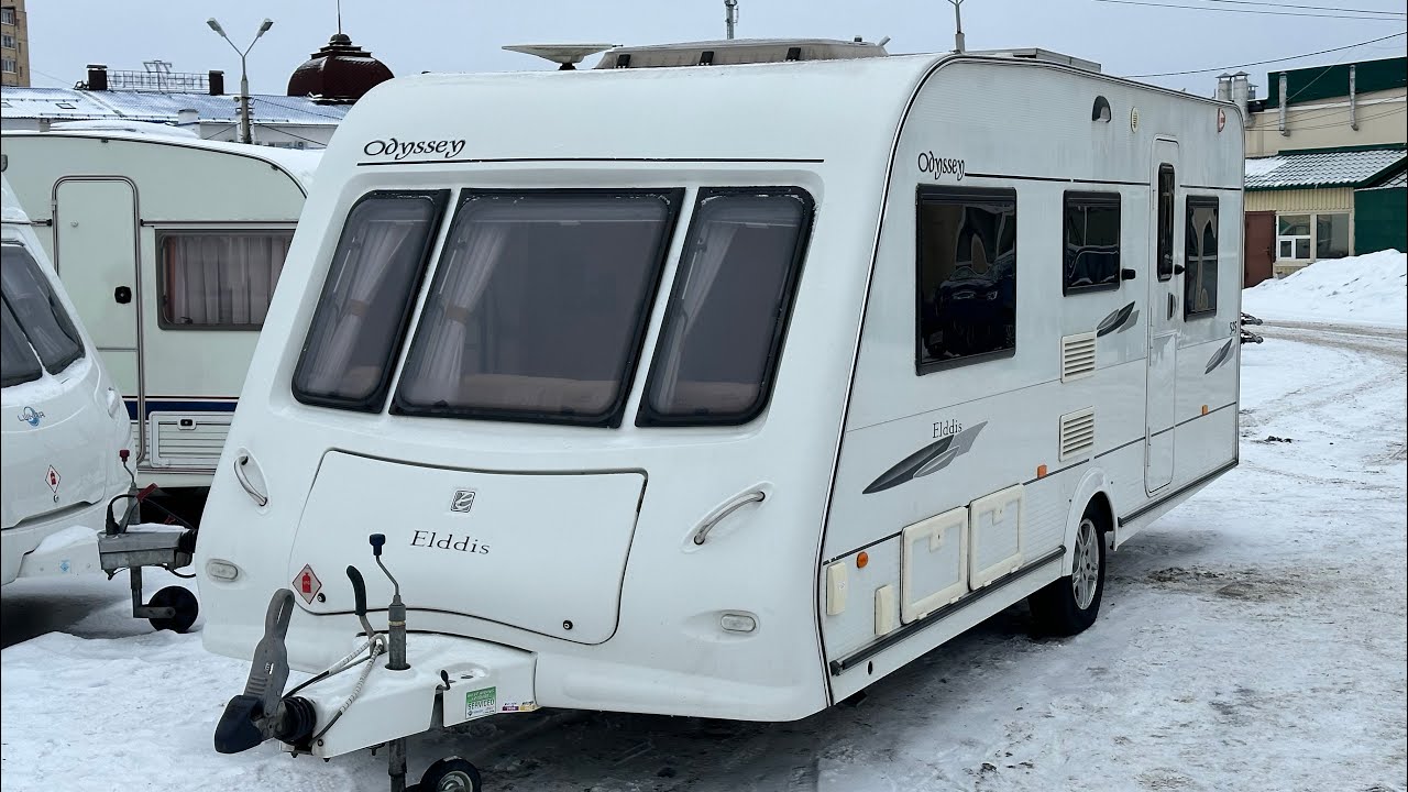 Обзор прицепа для путешествий. Elddis Odyssey 525/5. Пятиместный караван 2008 года.