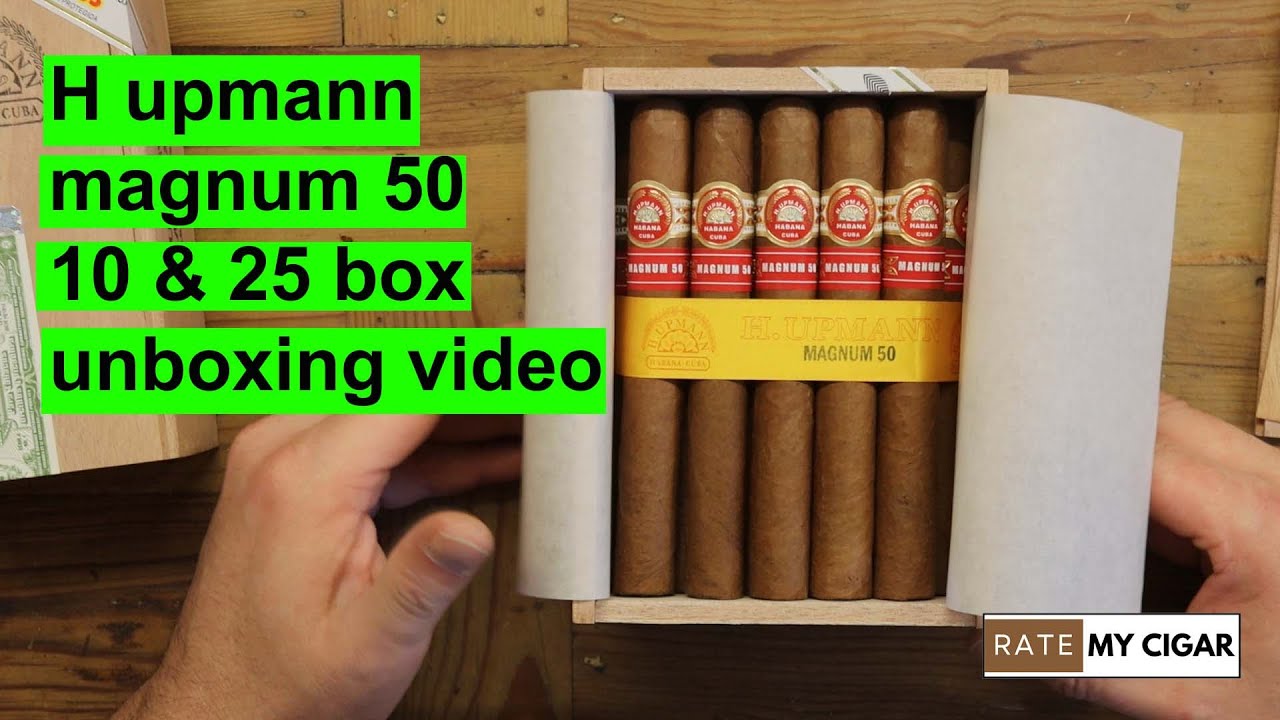 H upmann magnum 50 10 & 25 box cuban unboxing video unboxing cigar review