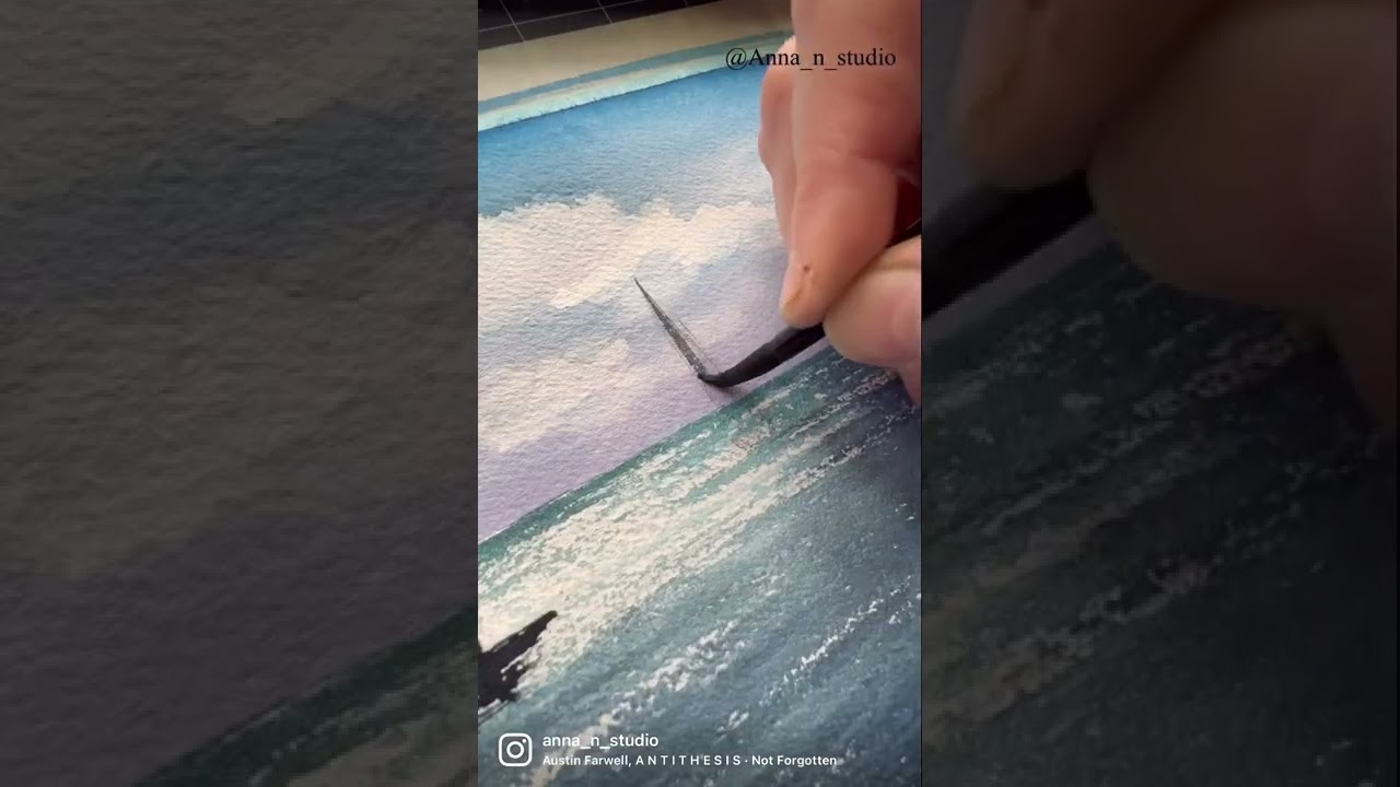 Sailboats with watercolor