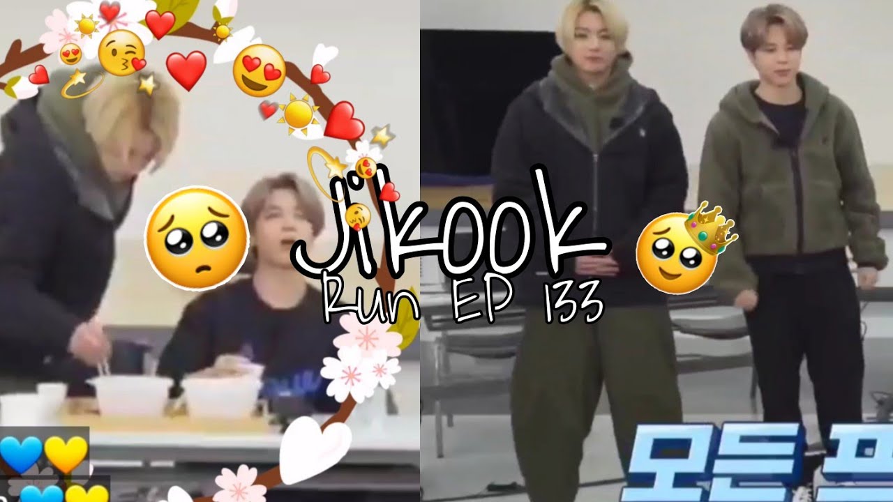 Jikook Momentos💛💙Run Bts ep.133✨satélite Jeon ❤️siempre terminan juntos💚