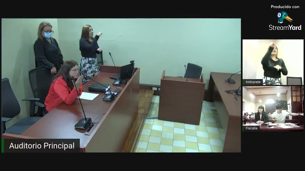 Simulación de audiencia de juicio oral; ajustes razonables para personas con discapacidad auditiva