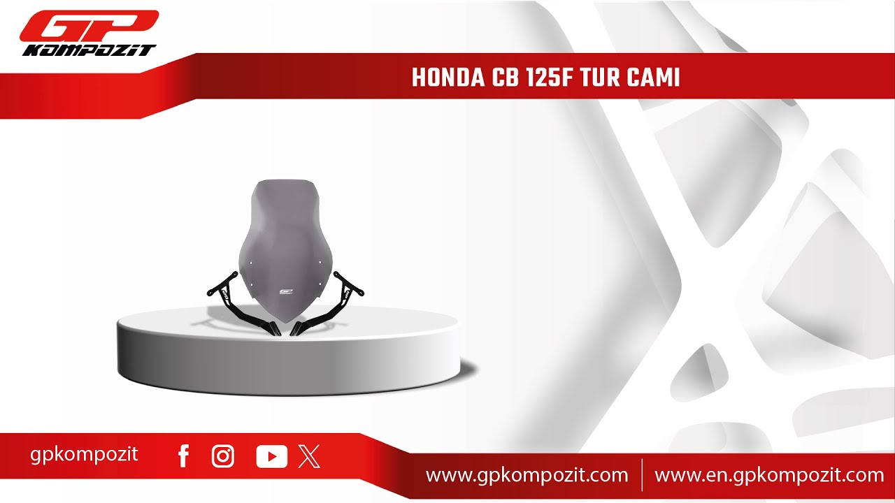 GP Kompozit Honda CB 125F Uyumlu Ön Cam Montajı